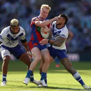 NRL Rd 7 -  Bulldogs v Knights