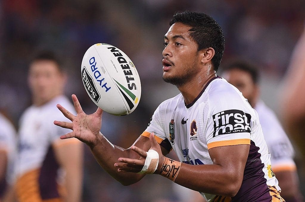 GOLD COAST, QUEENSLAND - APRIL 01: Anthony Milford of the Broncos runs with the ball during the round five NRL match between the Gold Coast Titans and the Brisbane Broncos at Cbus Super Stadium on April 1, 2016 in Gold Coast, Australia. (Photo by Matt Roberts/Getty Images)