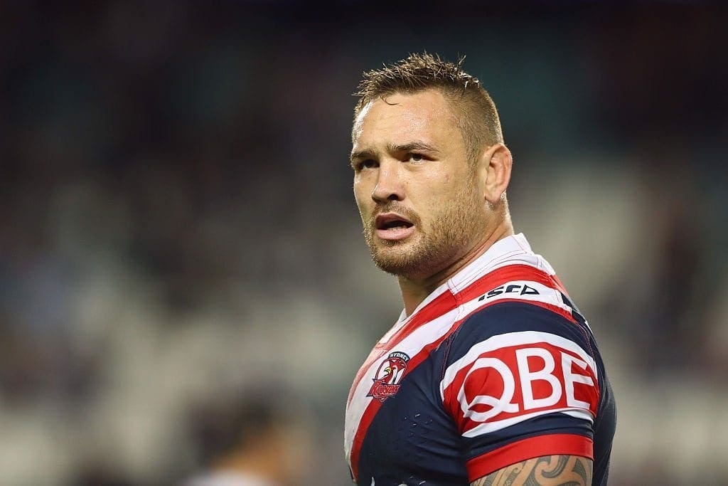 SYDNEY, AUSTRALIA - JULY 18: Jared Waerea-Hargreaves of the Roosters watches on during the round 19 NRL match between the Sydney Roosters and the Cronulla Sharks at Allianz Stadium on July 18, 2016 in Sydney, Australia. (Photo by Mark Kolbe/Getty Images)