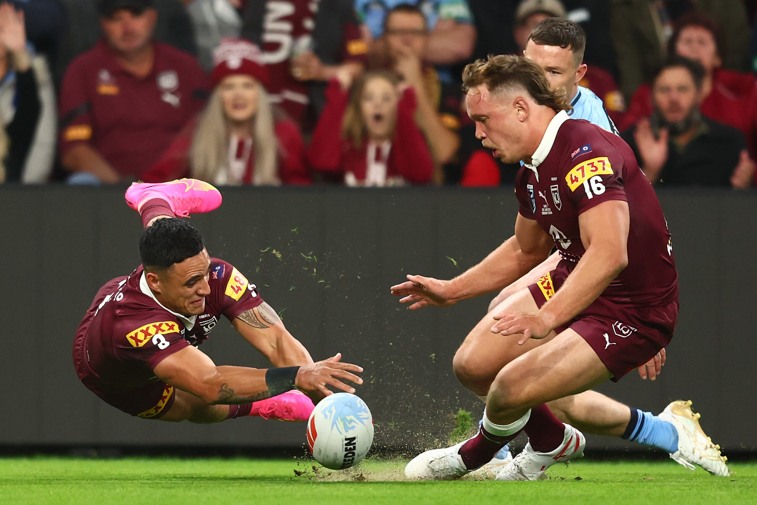 Halftime score State of Origin Game 2, 2023, NSW Blues vs QLD Maroons