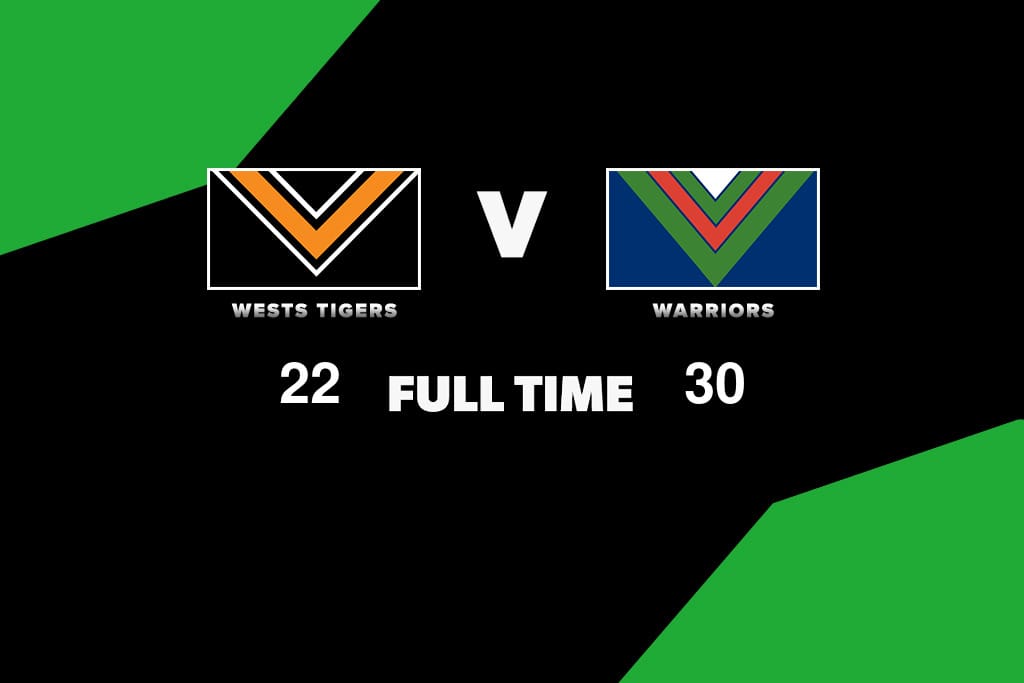 NRL 2023, Wests Tigers, New Zealand Warriors, round 24 match