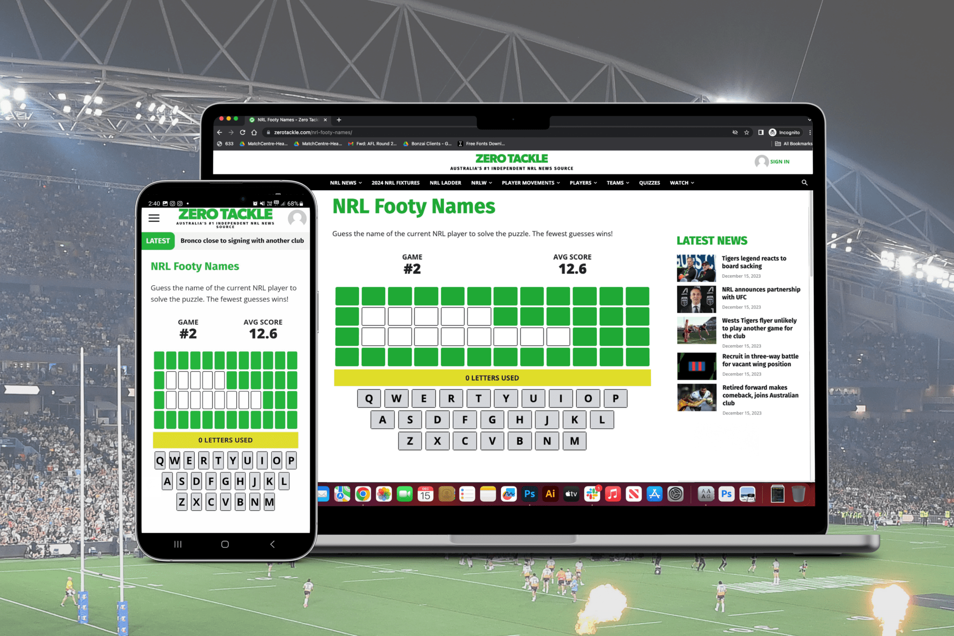 Play the new NRL Footy Names game today! - NRL News - Zero Tackle