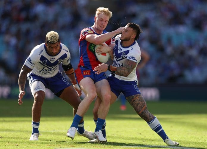 NRL Rd 7 -  Bulldogs v Knights